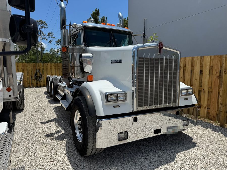 Semi tractor in the equipment yard